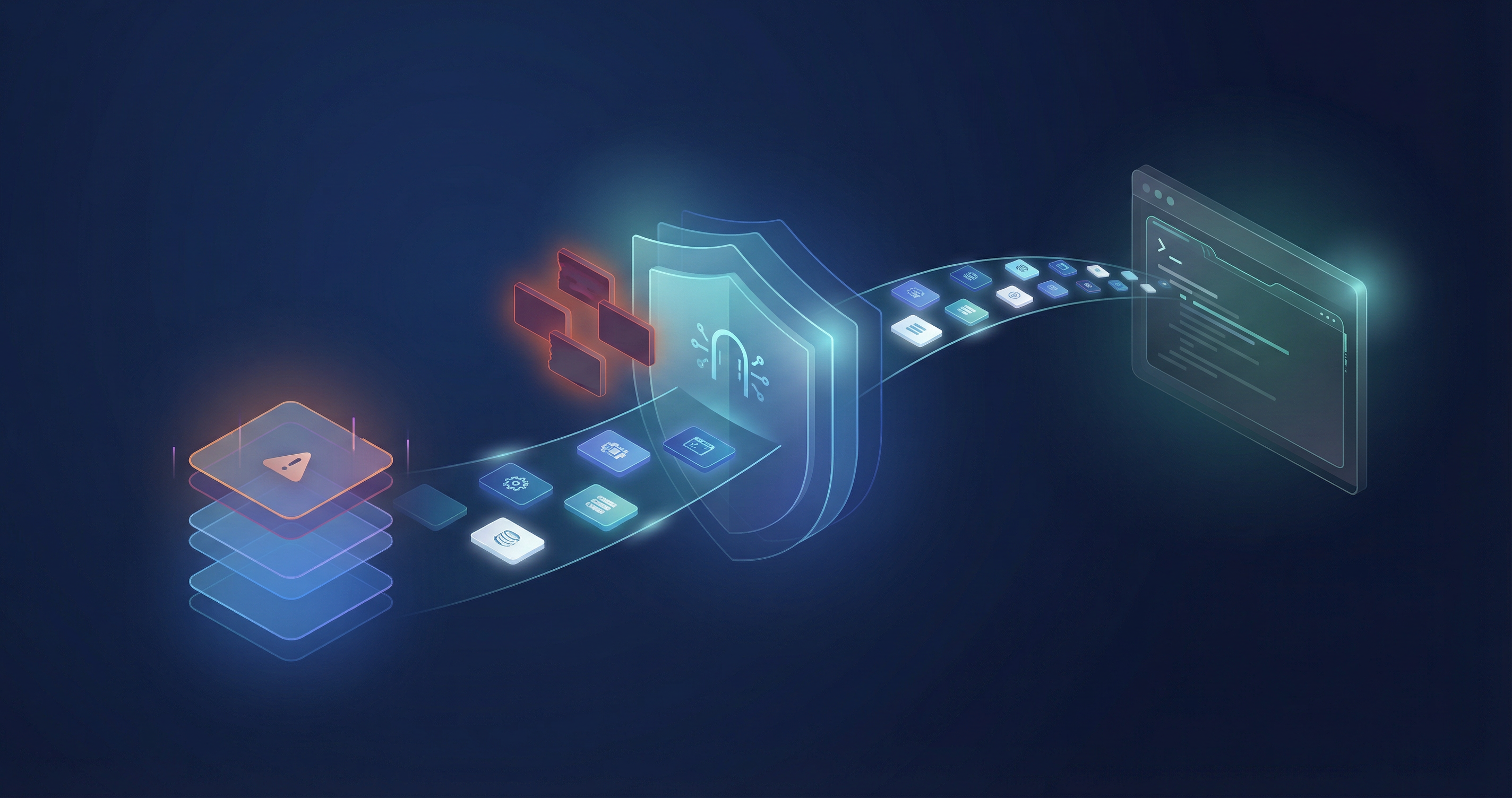 Illustration of a governance layer intercepting a malicious agent skill before execution.